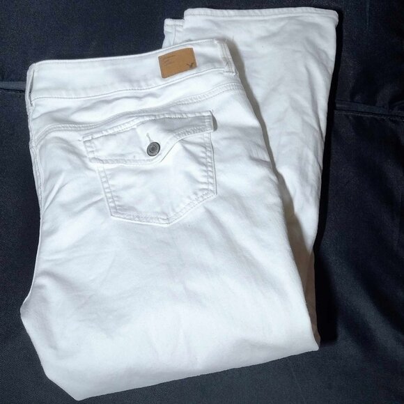 Size 14 - American Eagle Artist Stretch Cream Denim Jeans - Picture 5 of 8